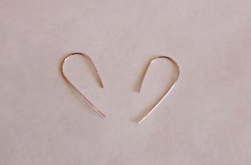 arched rose gold earrings