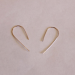 arched rose gold earrings