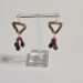 the finished triangle tassel charm earrings