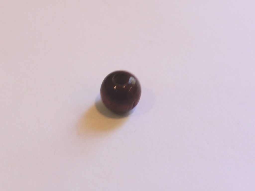 red wooden bead