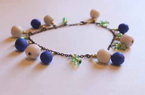 finished bead charm anklet