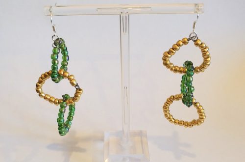 finished bead chain earrings