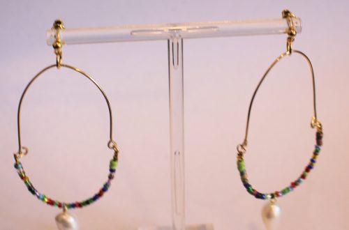 finished pearl dangle earrings