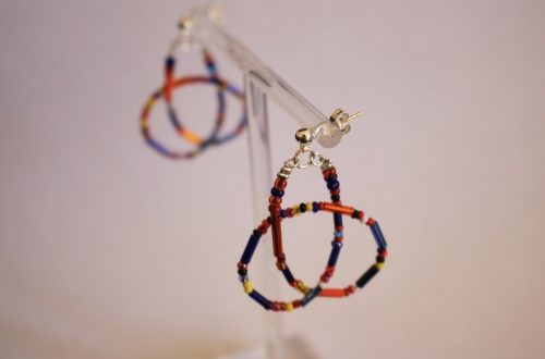 finished knot earrings