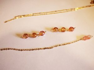 two beaded mini chains