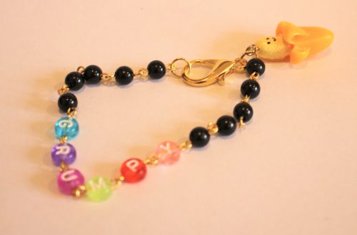 finished letter bead chain bracelet