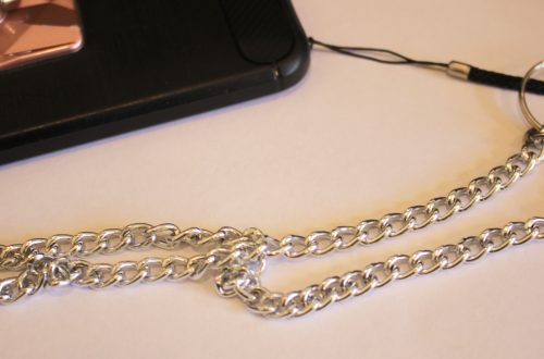 finished chain phone strap