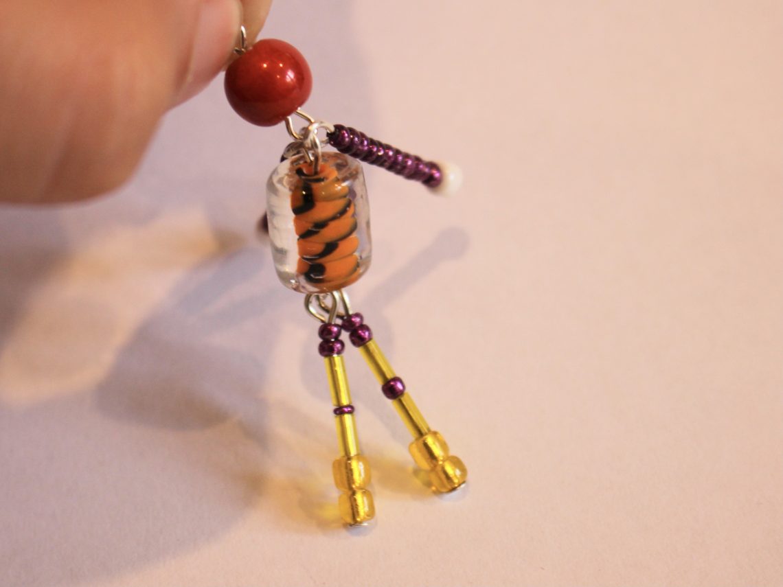 finished bead person charm