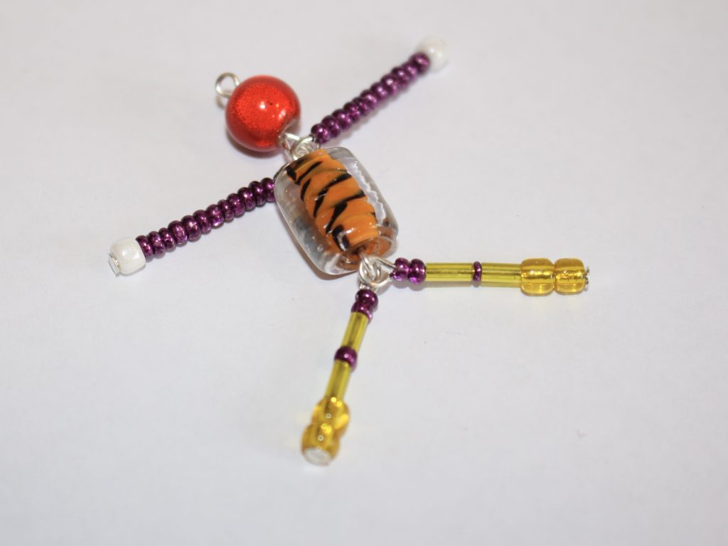finished bead person charm
