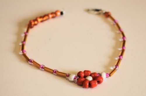 finished flower bead bracelet