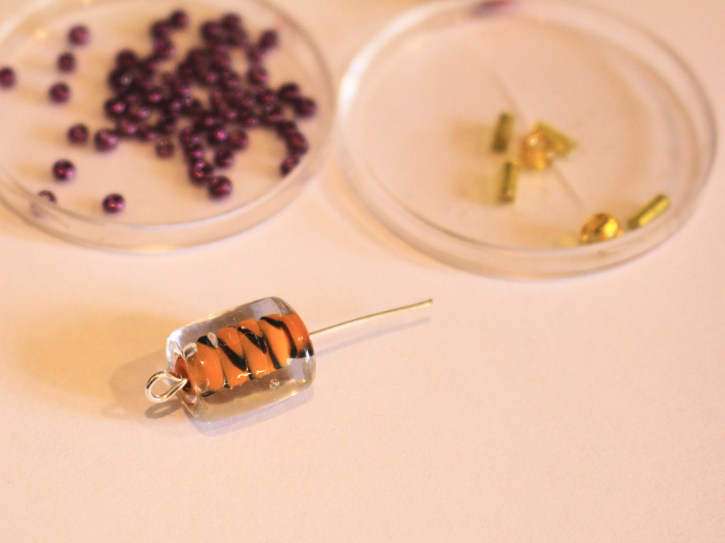 body bead on longer eye pin