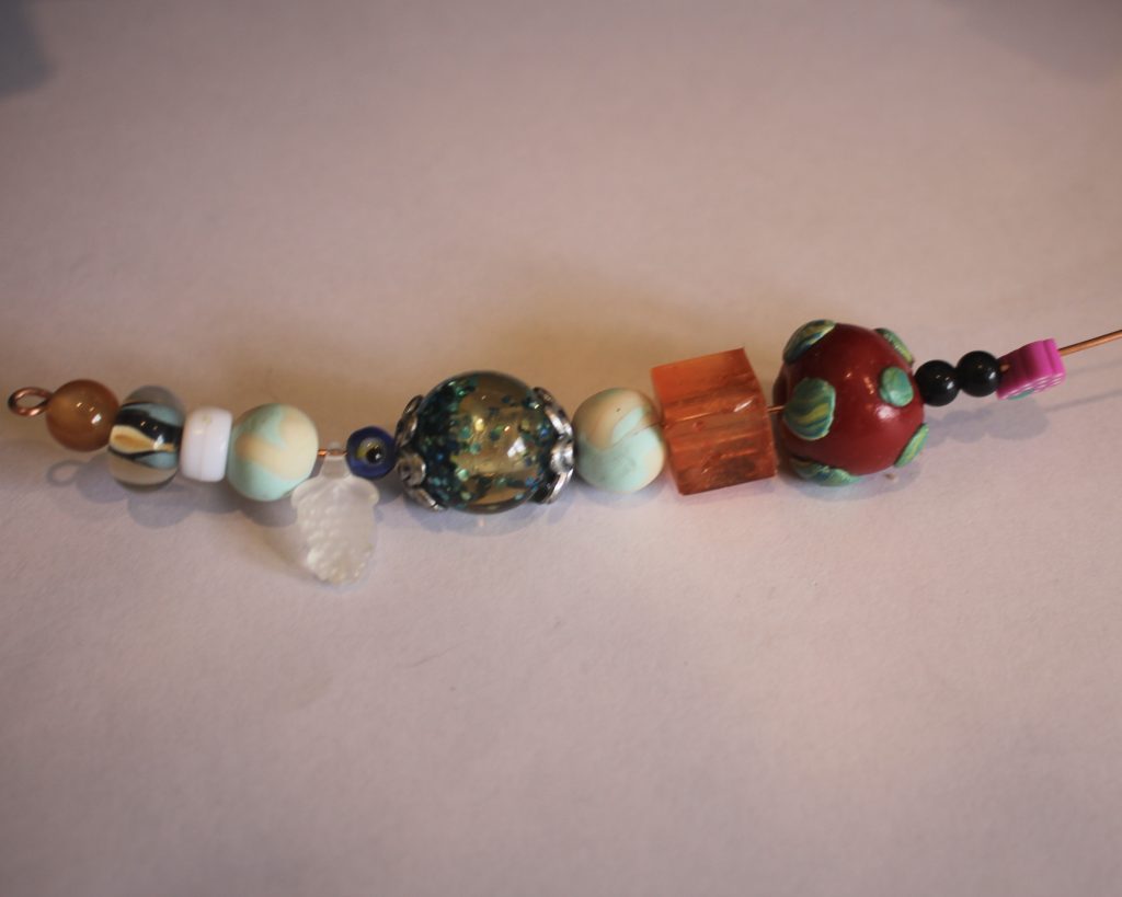 more beads added to the wire