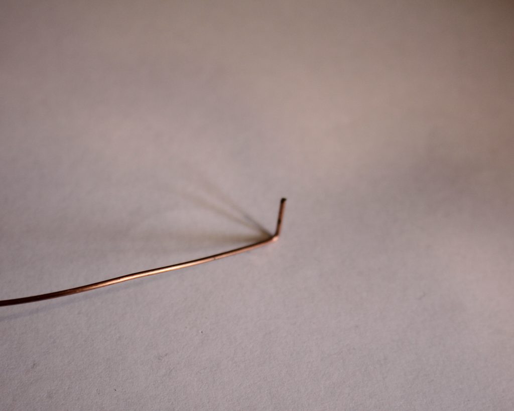 bent end of wire